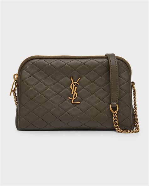 Saint Laurent Gaby YSL Mini Crossbody Bag in Quilted Patent 